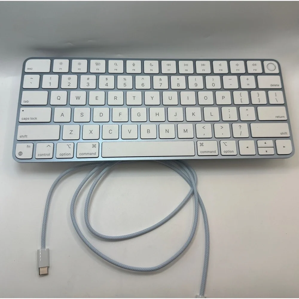 Apple Magic Keyboard w Touch ID A2449 Blue White USB-C Wireless Keyboard